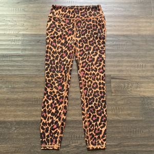 J. Crew Leopard Print Leggings - Orange and Black